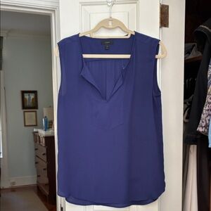 LOFT Deep Blue Sleeveless Blouse